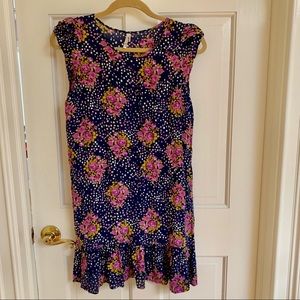 Printed floral mini dress, size M